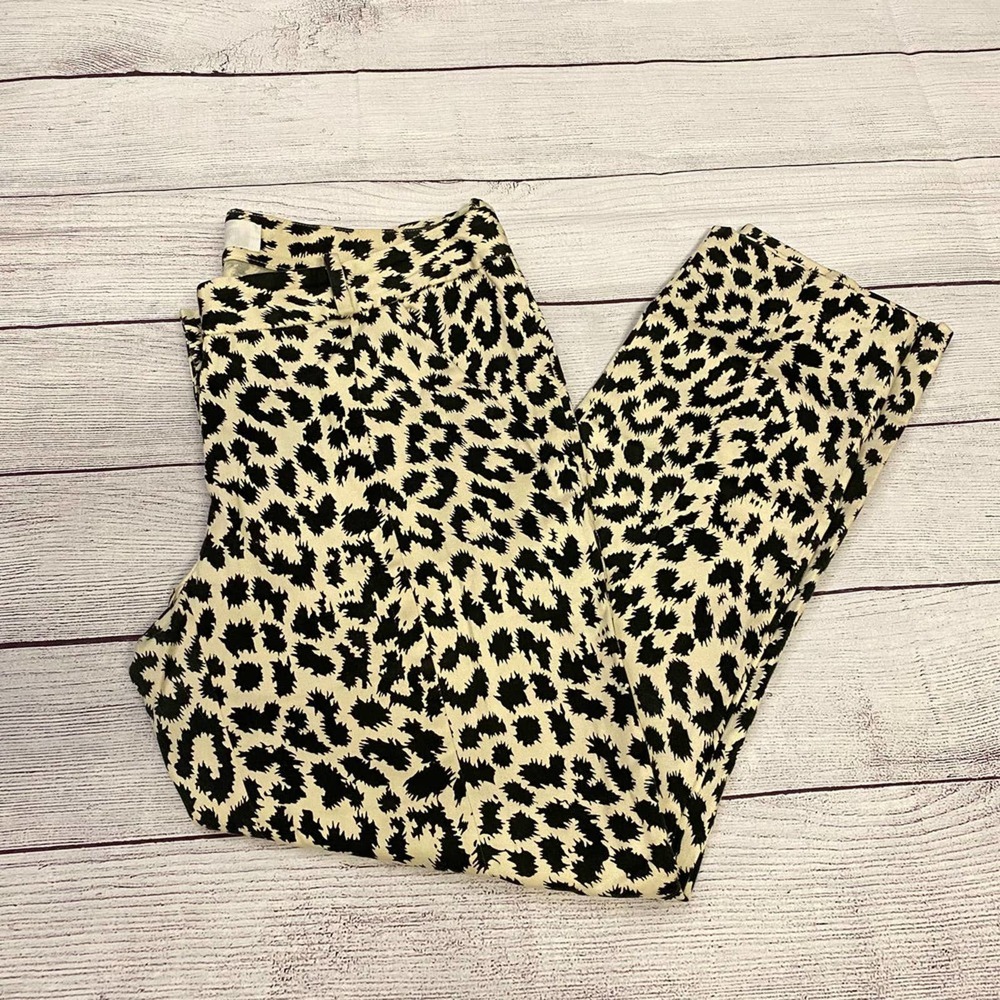 THAKOON ADDITION Animal Print Straight Leg Pants Sz 8